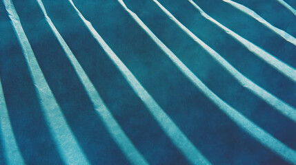 Poster - Abstract texture of sharp ribbed blue paper with bright highlights for design