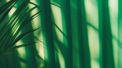 Poster - Abstract green texture with shadows and vertical ribbed design