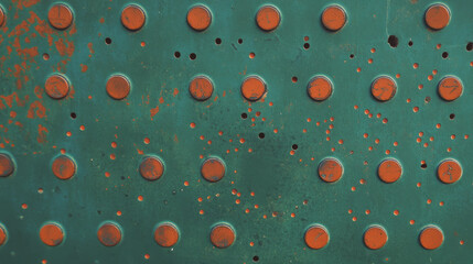 Aufkleber - Industrial metal surface with textured holes for background use