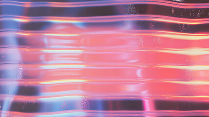 Aufkleber - Neon horizontal ribbed texture with vibrant lighting for modern design