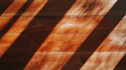 Poster - Warm teak texture with bright directional light for interior design and decor