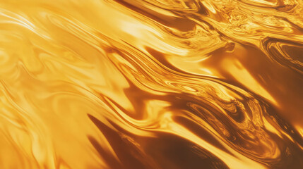 Poster - Golden hue texture of teak wood with smooth patterns for design and decoration