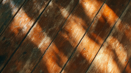 Poster - Teak wood texture with varied light and uneven color for design and decoration