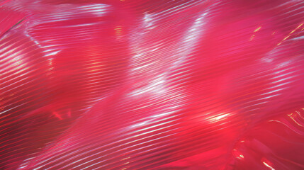 Poster - Vibrant neon fuchsia ribbed plastic texture for modern design elements