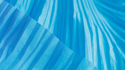 Poster - Vibrant blue ribbed paper texture for creative design and backgrounds
