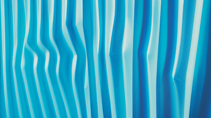 Poster - Vibrant blue vertical ribbed paper texture for artistic design and backgrounds