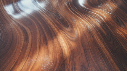 Aufkleber - Elegant walnut and brushed metal texture for interior and architectural design projects