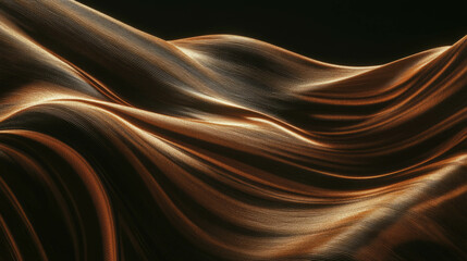 Poster - Elegant walnut texture with fine grain patterns and subtle light waves