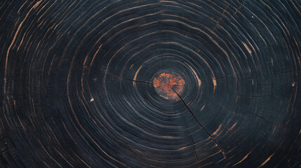 Poster - Natural walnut wood texture with knots and dark rings for background design