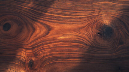 Poster - Detailed walnut wood texture with knots and dark rings for design and decoration