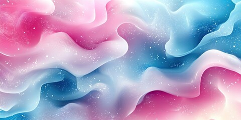 Poster - Swirling pastel colors blend harmoniously in an abstract artistic composition showcasing soft hues and fluid shapes