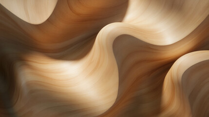 Poster - Organic walnut wood texture with matte finish and soft shadows for design or background