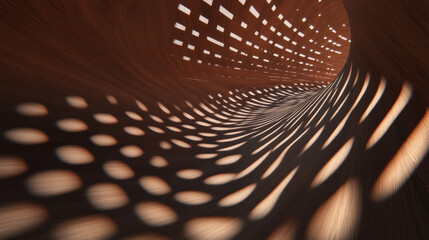 Poster - Walnut wood texture with open grain and patterned shadow play