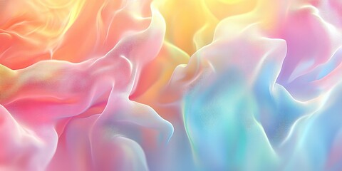 Poster - Colorful swirls of pastel hues create a dreamy atmosphere in an abstract artwork