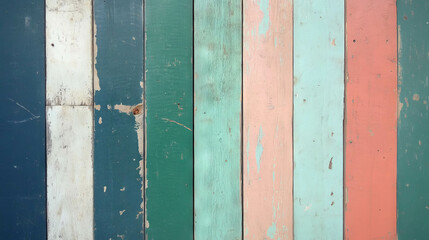Poster - Weathered plywood texture with faded color for artistic and design use