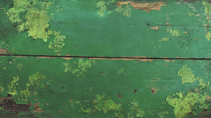 Aufkleber - Texture of wood with bright green moss and decaying surface for nature-inspired design