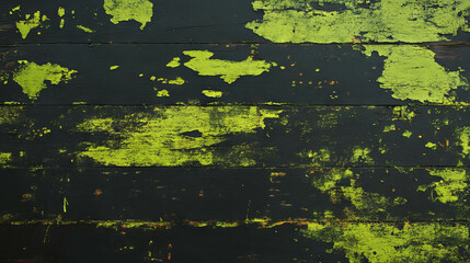 Aufkleber - Contrasting texture of wood with bright green moss for natural design
