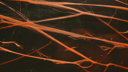 Poster - Intricate wooden texture with broken strings and dark background