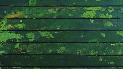 Aufkleber - Rustic wooden texture with dark green moss for nature and design backgrounds