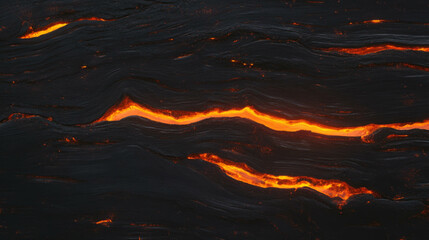 Poster - Vibrant wood texture with glowing orange sap flowing for nature and design projects