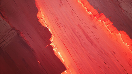 Poster - Glowing red core in wood texture for creative designs