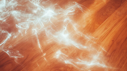 Poster - Mystical wooden texture with swirling glowing white mist for artistic designs