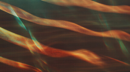 Poster - Abstract wooden texture with inlaid metallic elements and light reflection effect