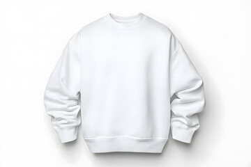 Wall Mural - White male sweatshirt mockup isolated on a white background