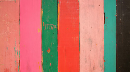 Poster - Colorful abstract wooden texture with vibrant stripes for creative designs