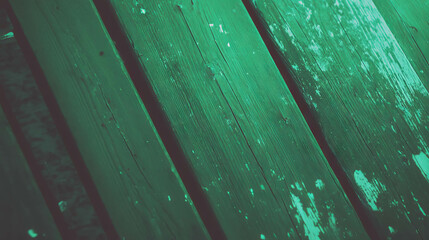 Poster - Rustic wooden texture with soft green moss for nature designs and backgrounds