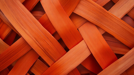Poster - Intricate weaving of silk strings on wooden texture patterns for design and decor