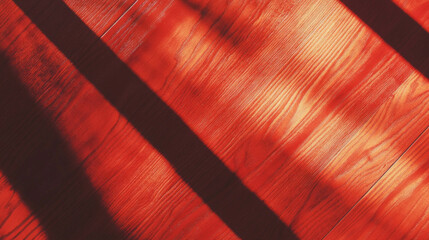 Poster - Vibrant cherry wood texture with dramatic light and shadow patterns