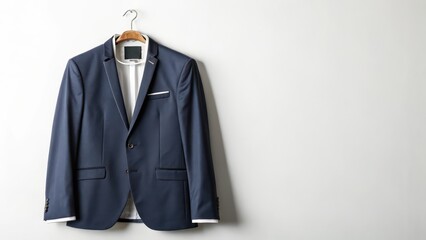 Sticker - Navy Blue Blazer on White Background