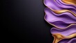 © Marina Varnava - Elegant digital backdrop with undulating periwinkle and amethyst waves accented by metallic gold for versatile design use
