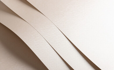 Aufkleber - Ivory and cream paper with embossed, rippled texture and geometric wave lines. Pearlescent, glossy finish creates a luxurious, elegant background with a shiny, reflective effect. Shimmering metallic