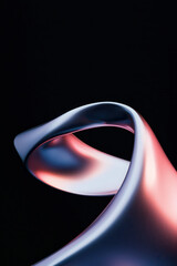 Poster - Explore the Fluid Elegance of Modern Abstract Design with a Captivating Twist of Color and Texture Against a Dark Background