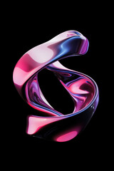 Poster - Explore the Elegance of Modern 3D Design: A Colorful and Shiny Abstract Shape Perfect for Technology and Art Enthusiasts