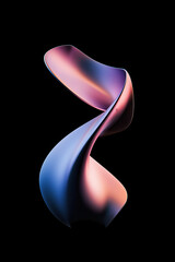 Poster - Exploring the Elegance of Modern Abstract Sculpture in a Vibrant Display of Form and Color