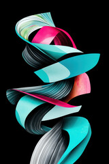 Poster - Explore Dynamic Abstract Design: Vibrant Colors and Fluid Shapes in Stunning Graphic Artistry