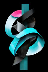 Poster - Exploring Dynamic Abstract Shapes and Vivid Colors in Contemporary Graphic Design for a Stunning Visual Experience