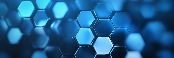 Abstract Blue Hexagonal Pattern for Modern Web Design Background