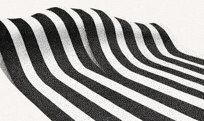 Poster - Dynamic Monochrome Striped Patterns: Exploring Abstract Designs in Black and White for Modern Graphic Resources and Illustrations