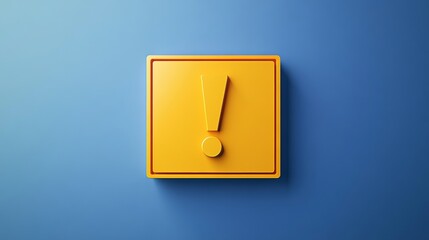 Yellow warning sign with exclamation mark. This is a 3D vector graphic, meaning it has three dimensions (length, width, and depth). It's created using a computer program called EPS 10.