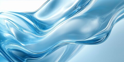 Wall Mural - Abstract background featuring smooth rippling ocean waves with cool blue tones creating a clean and modern aquatic layout perfect for various design projects