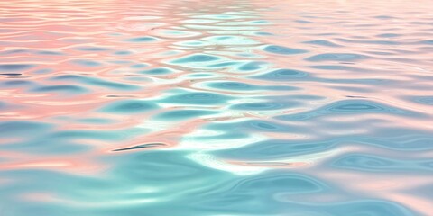 Wall Mural - Soft iridescent reflections in pastel colors create a calming abstract background with a blend of pink, blue, and green hues for various creative projects