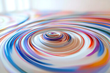 Poster - Colorful Swirls of Paint Create a Mesmerizing Journey Through Vibrant Hues and Depth