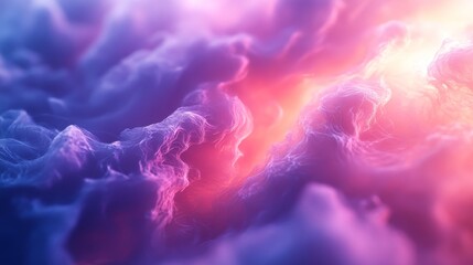 Wall Mural - a beautiful abstract composition showcasing colorful nebulous ethereal clouds softly