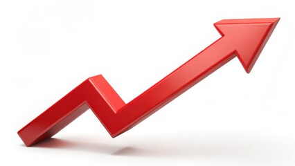 Poster - Red Arrow Upward Trend Graphic