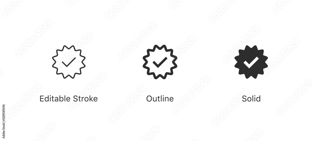 Verified badge icon check mark tick icon symbol - verified account ...