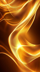 Wall Mural - Abstract golden fluid texture with smooth flowing lines, glowing light reflections, and a sense of movement, symbolizing elegance, luxury, and modern design aesthetics.